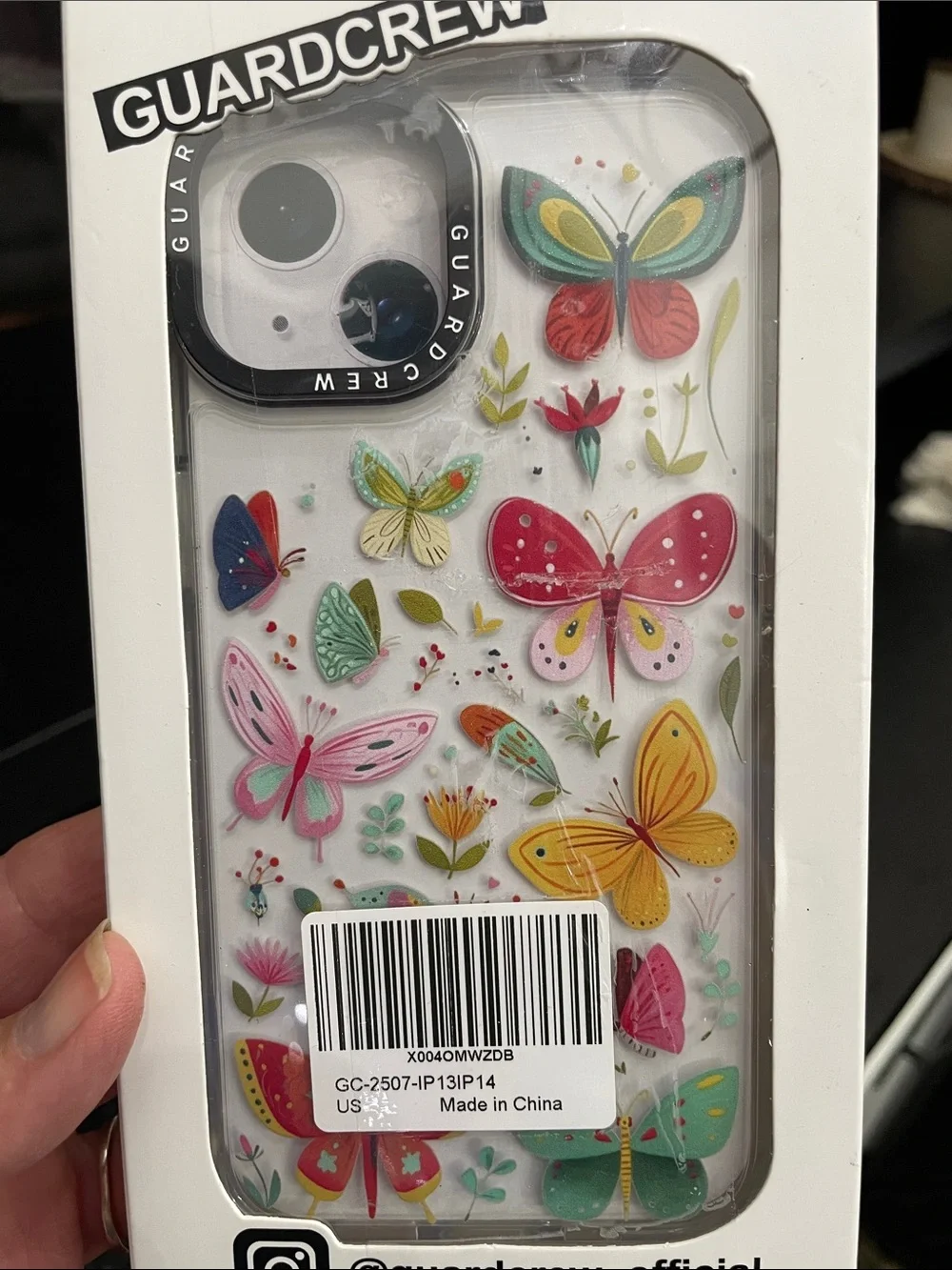 Guard crew Clear IPhone 13/14 Butterfly Case